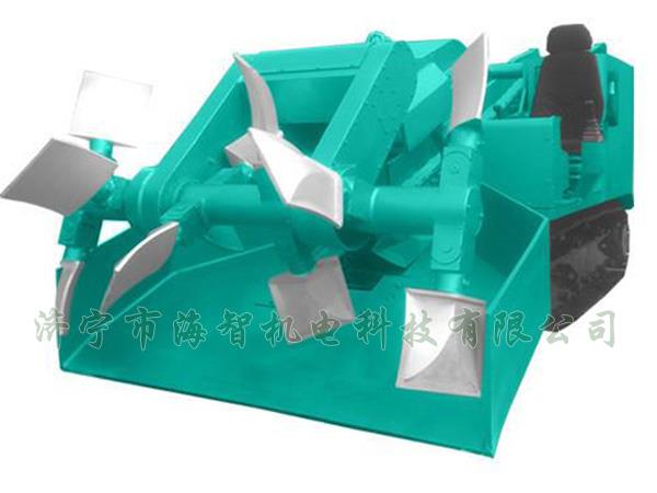 為了提高裝載效率，在取料方面通過滾耙式旋轉(zhuǎn)連續(xù)取料的方式